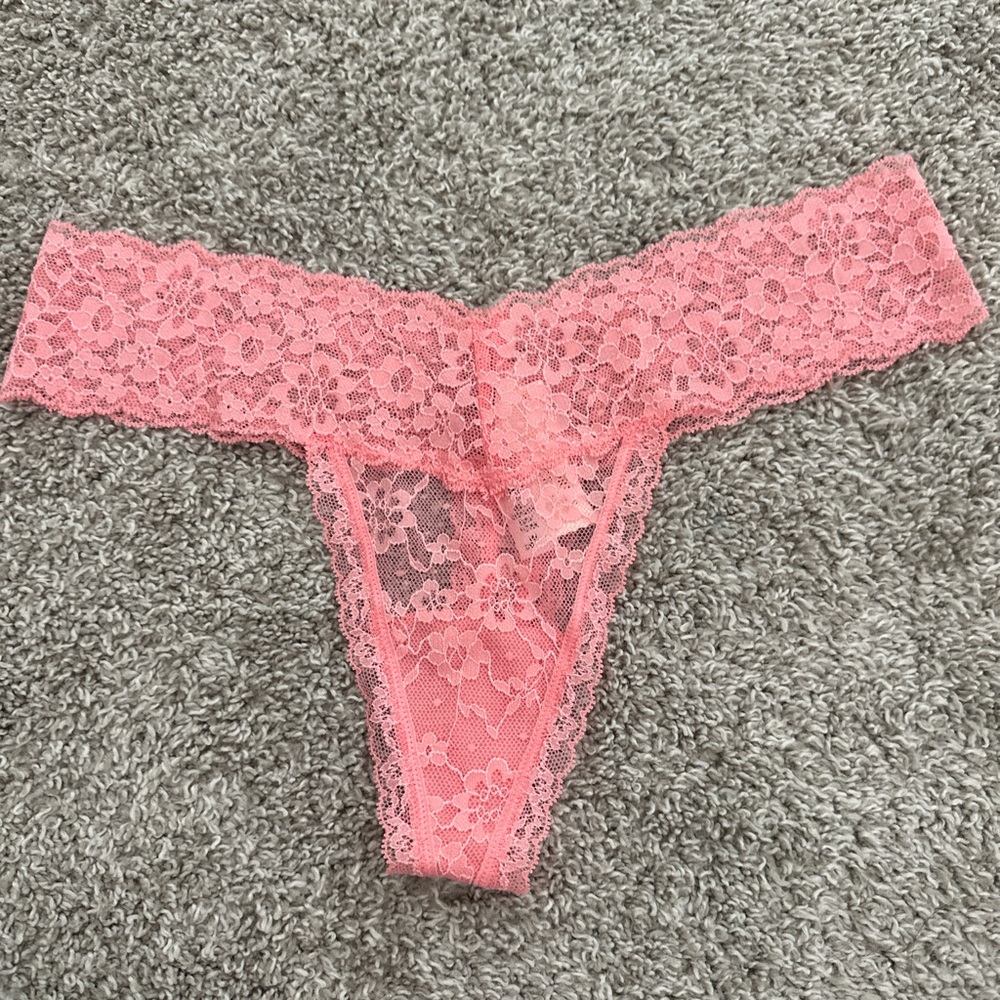 Victoria’s Secret Lace Thong Panty - Coral Pink